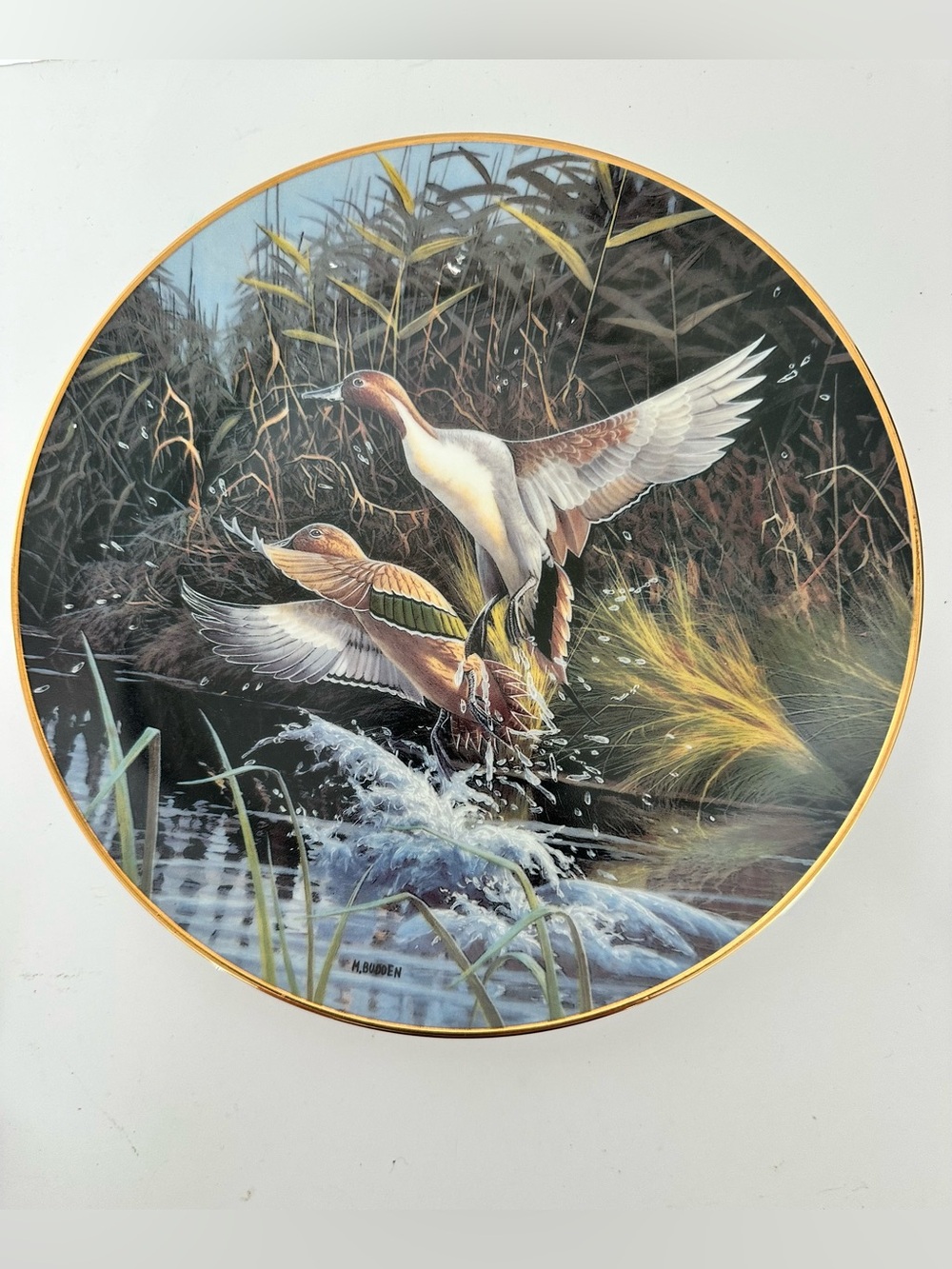 Michael Buddin “Flight” collector plate Edwin Knowles China Company